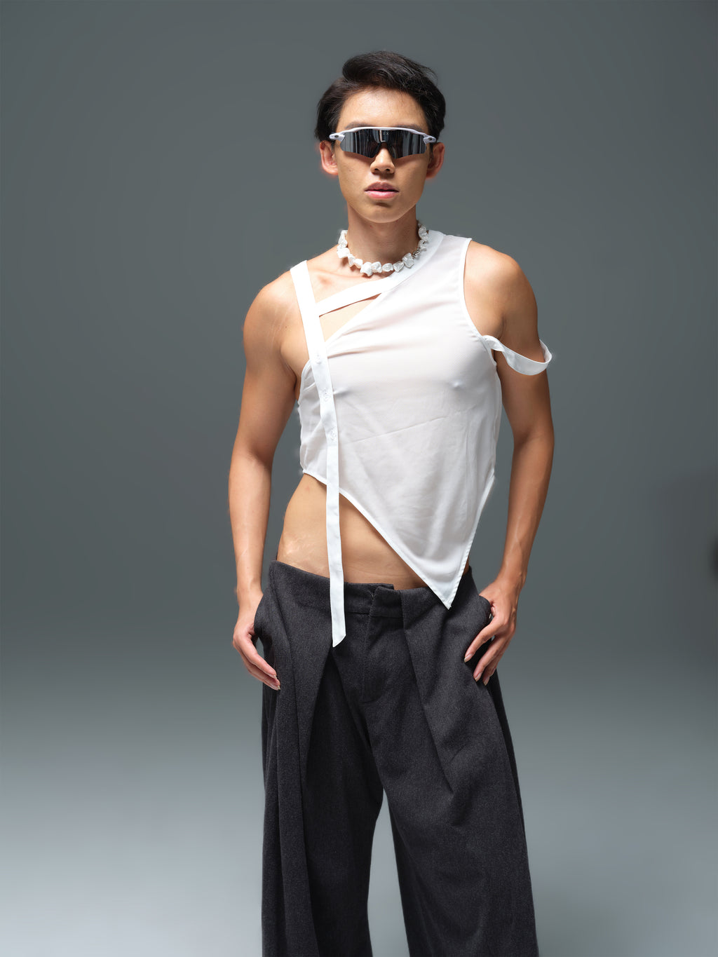 Asymmetrical Crop Top - YHONE