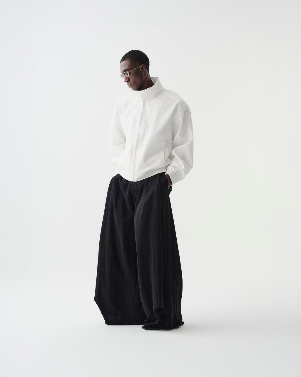 Draped Pleated Pants