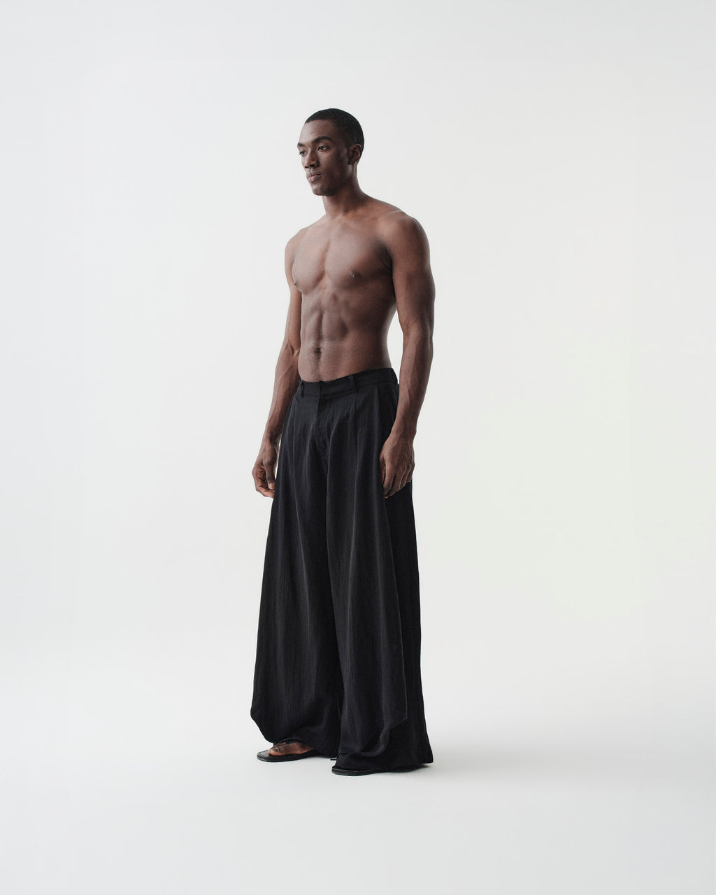 Draped Pleated Pants