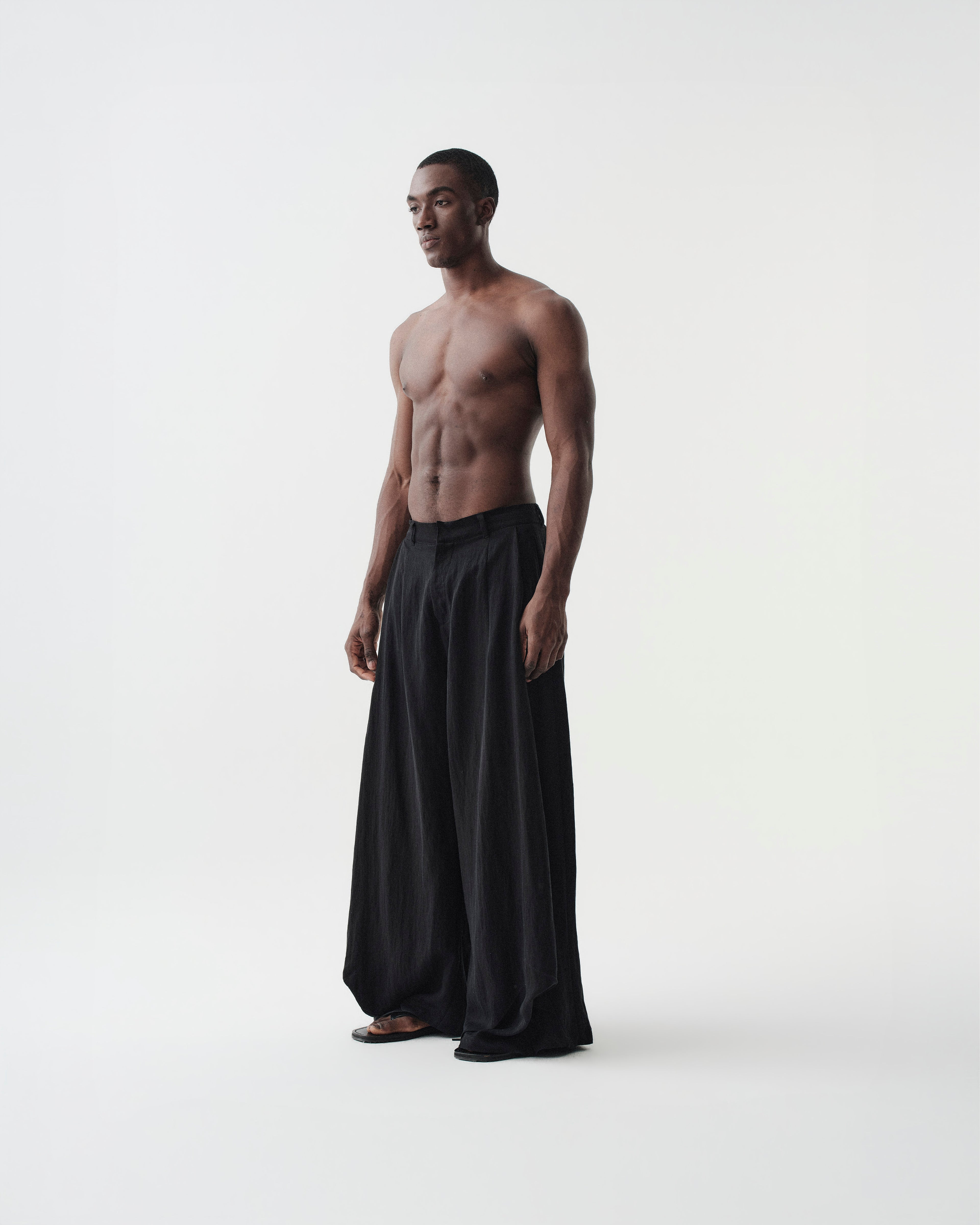 Draped Pleated Pants