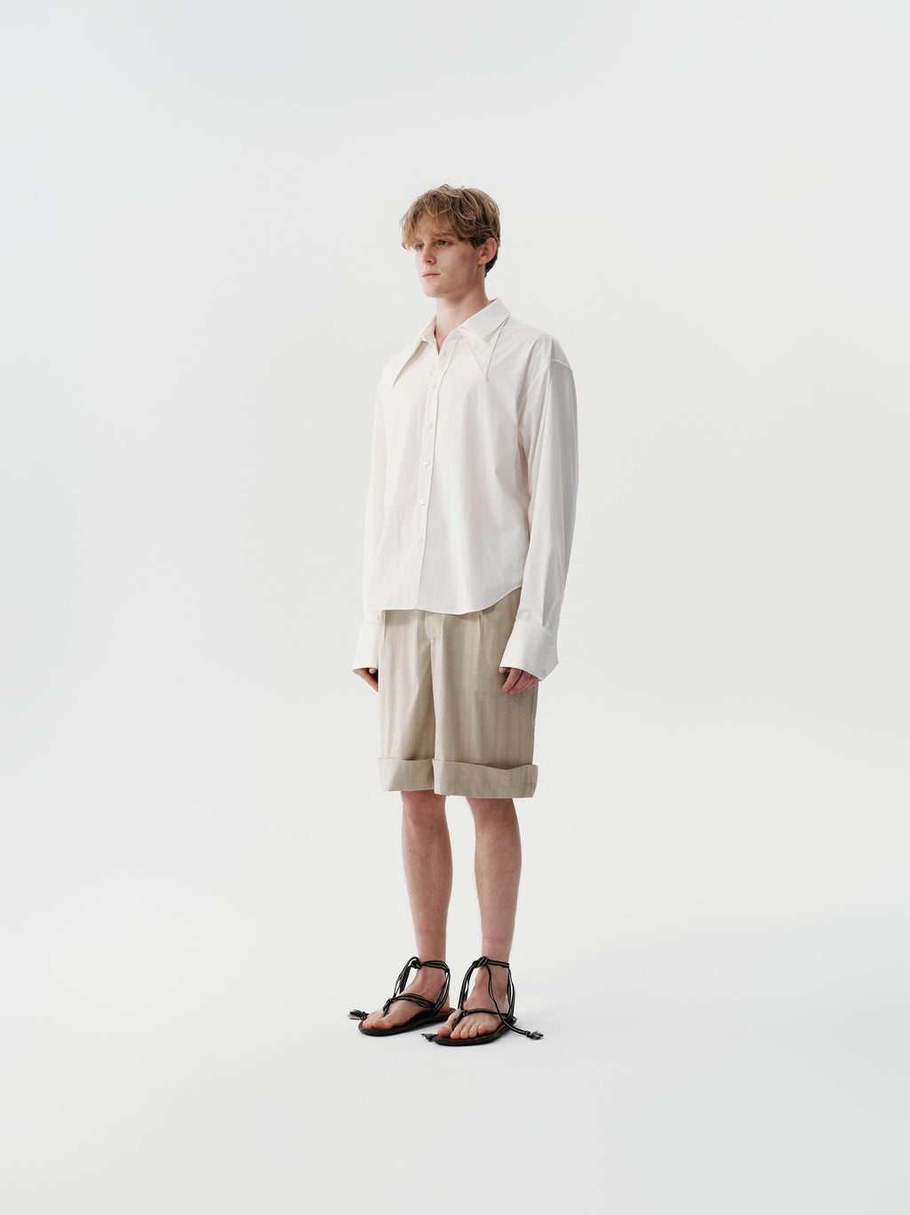 Structure Collar Shirt in Black