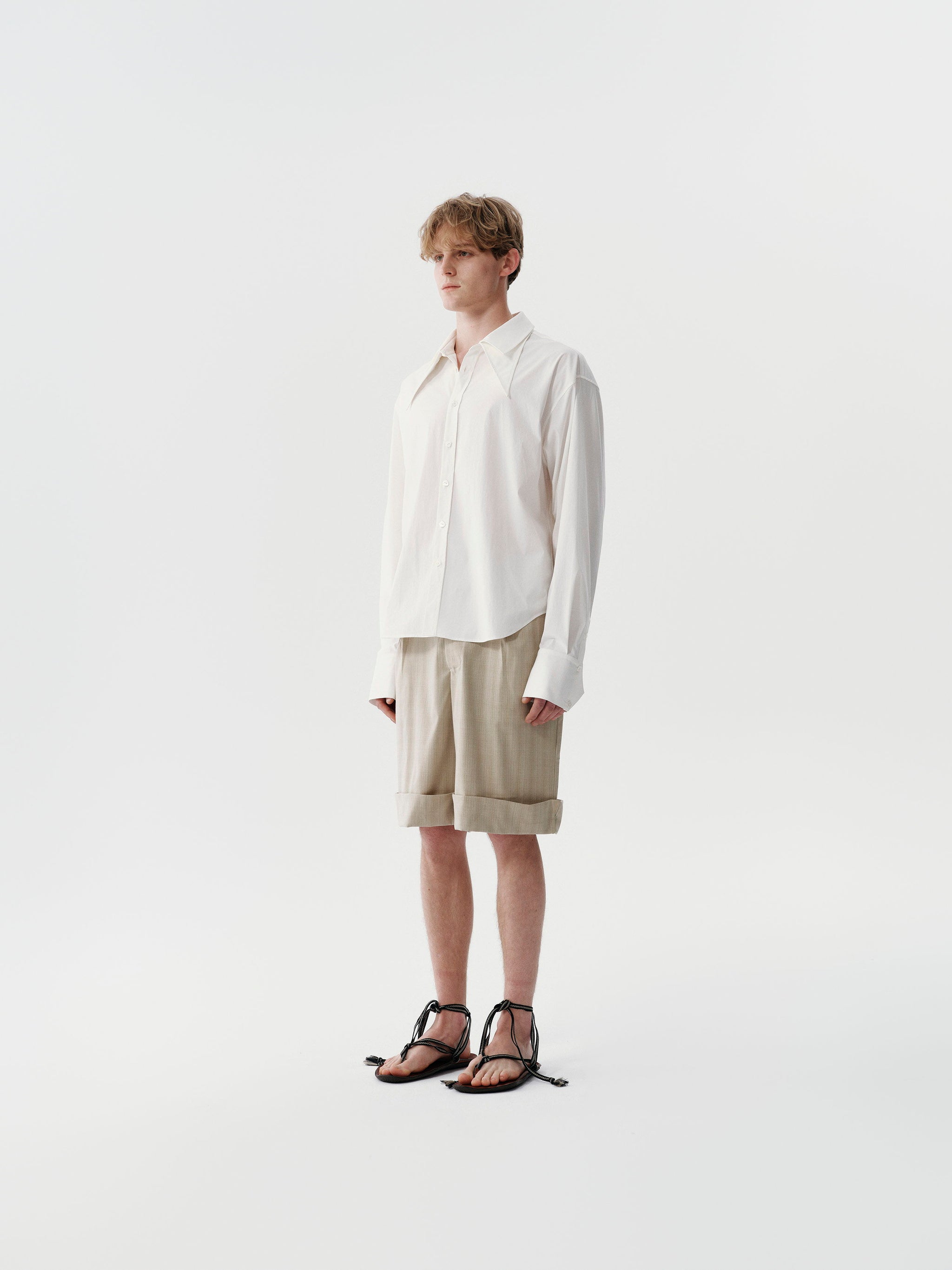 Structure Collar Shirt in Black
