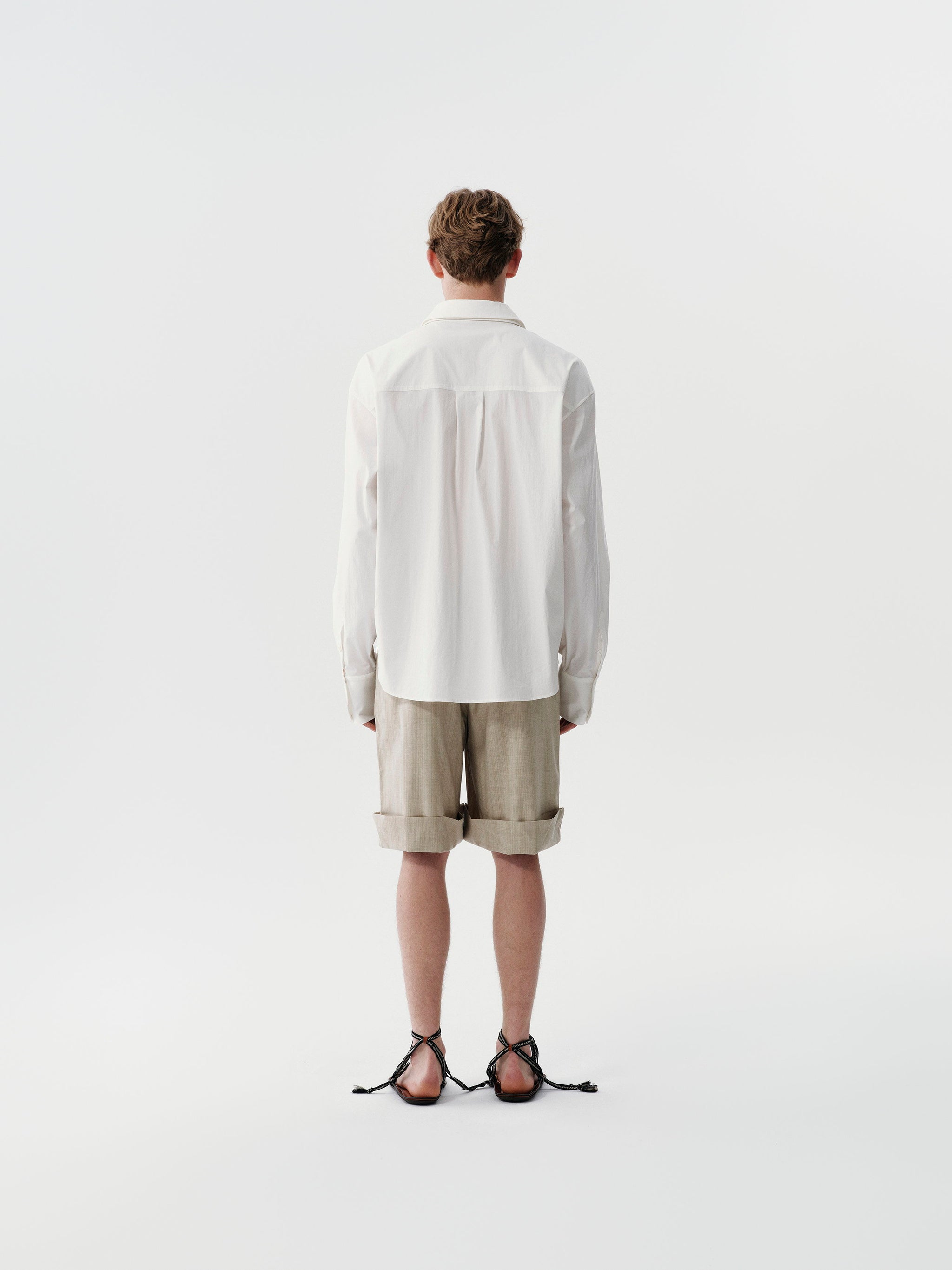 Structure Collar Shirt in White