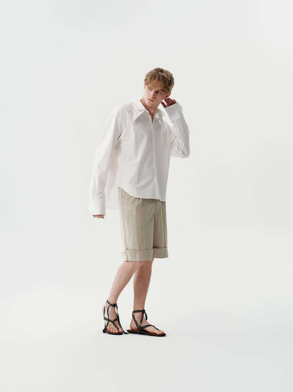 Structure Collar Shirt in Black