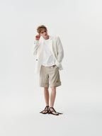 Cuff Pleated Shorts