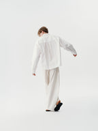 Cut Collar Shirt in Sky Blue