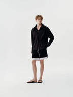 Structure Collar Shirt in Black