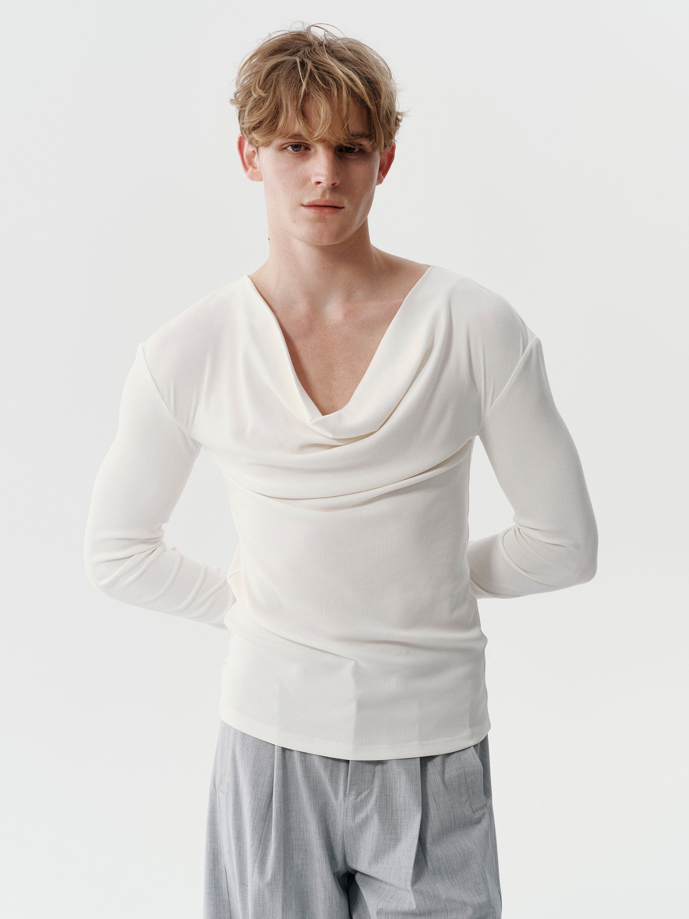 Contour Drape Top in White