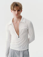 Vector Zip Base Layer in Black