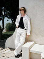 YHONE Fold Pocket Shirt oversized pima cotton shirt with flap pocket, image 05