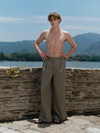 YHONE K'lass Trousers wide-leg trousers with front pleats, image 01