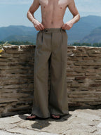 YHONE K'lass Trousers wide-leg trousers with front pleats, image 05