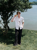 YHONE K'lass Trousers wide-leg trousers with front pleats, image 07