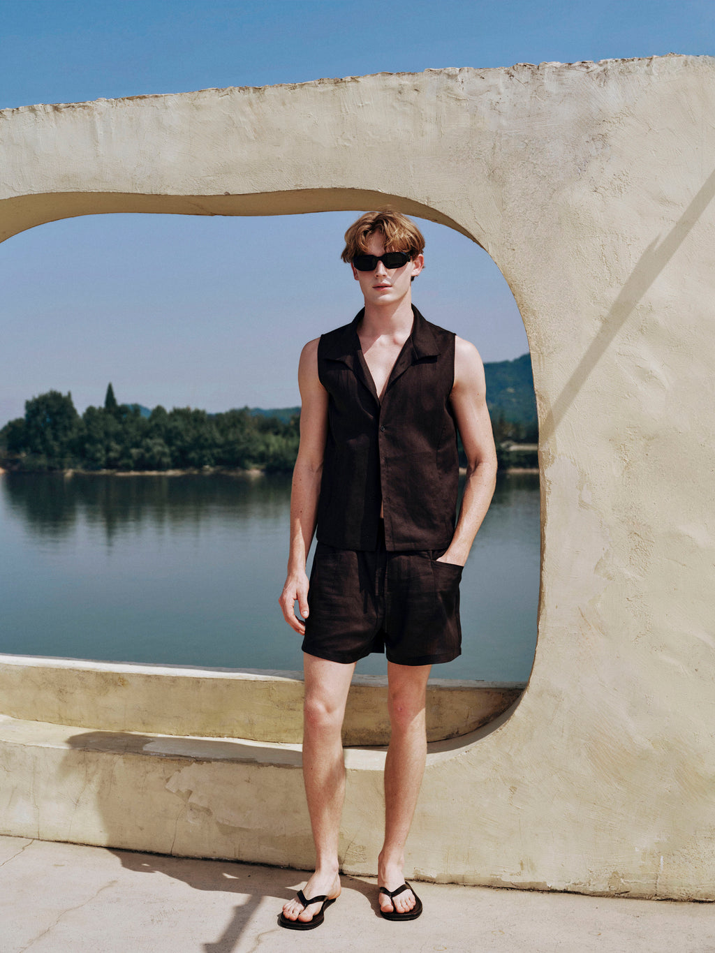 Open Collar Shirt Vest - YHONE 26SS In Orbit - 260610YHONE10902