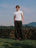 YHONE K'lass Trousers wide-leg trousers with front pleats, image 09