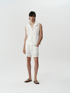 Open Collar Shirt Vest