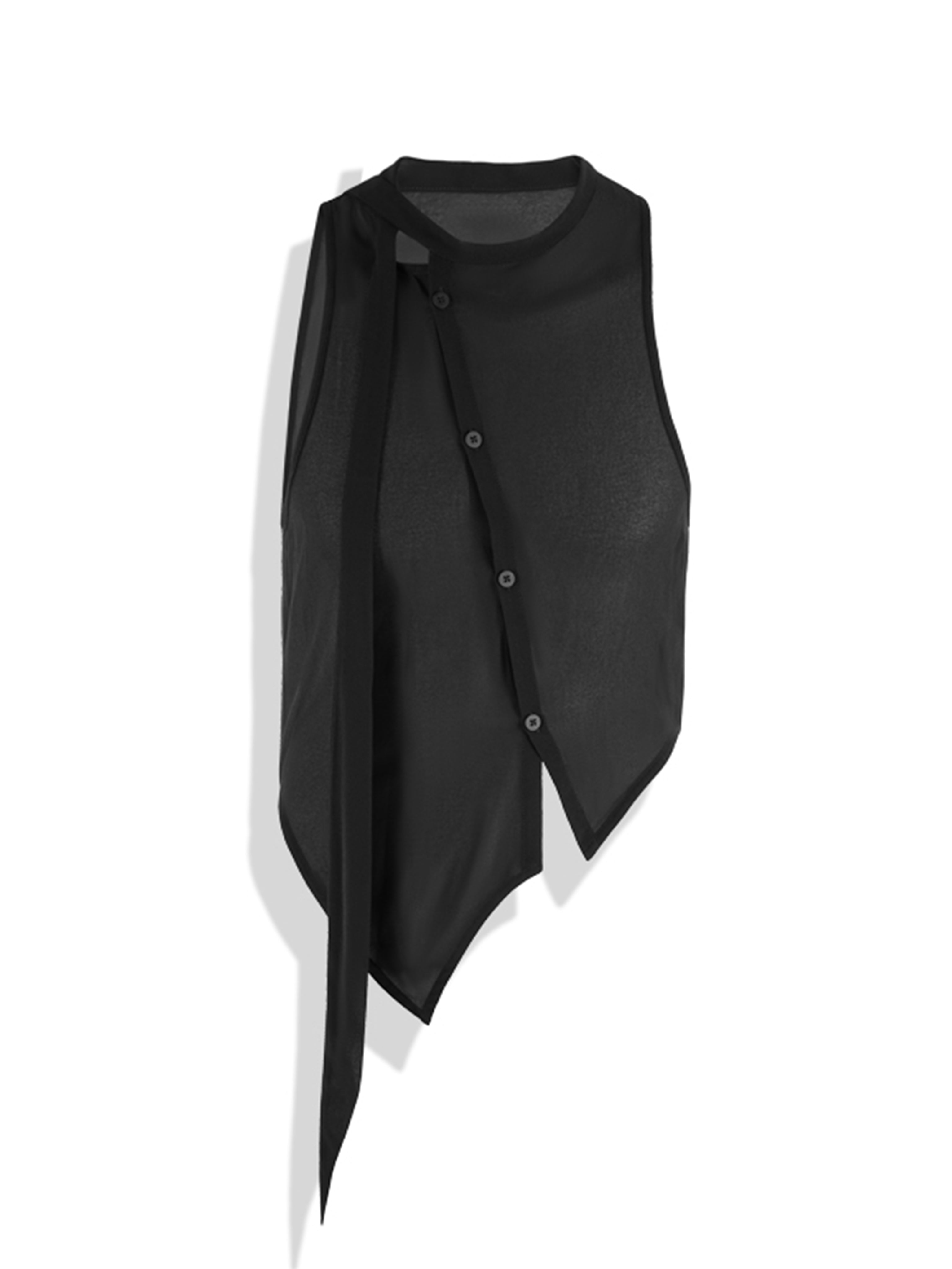 Chiffon Buttoned Wrap - YHONE