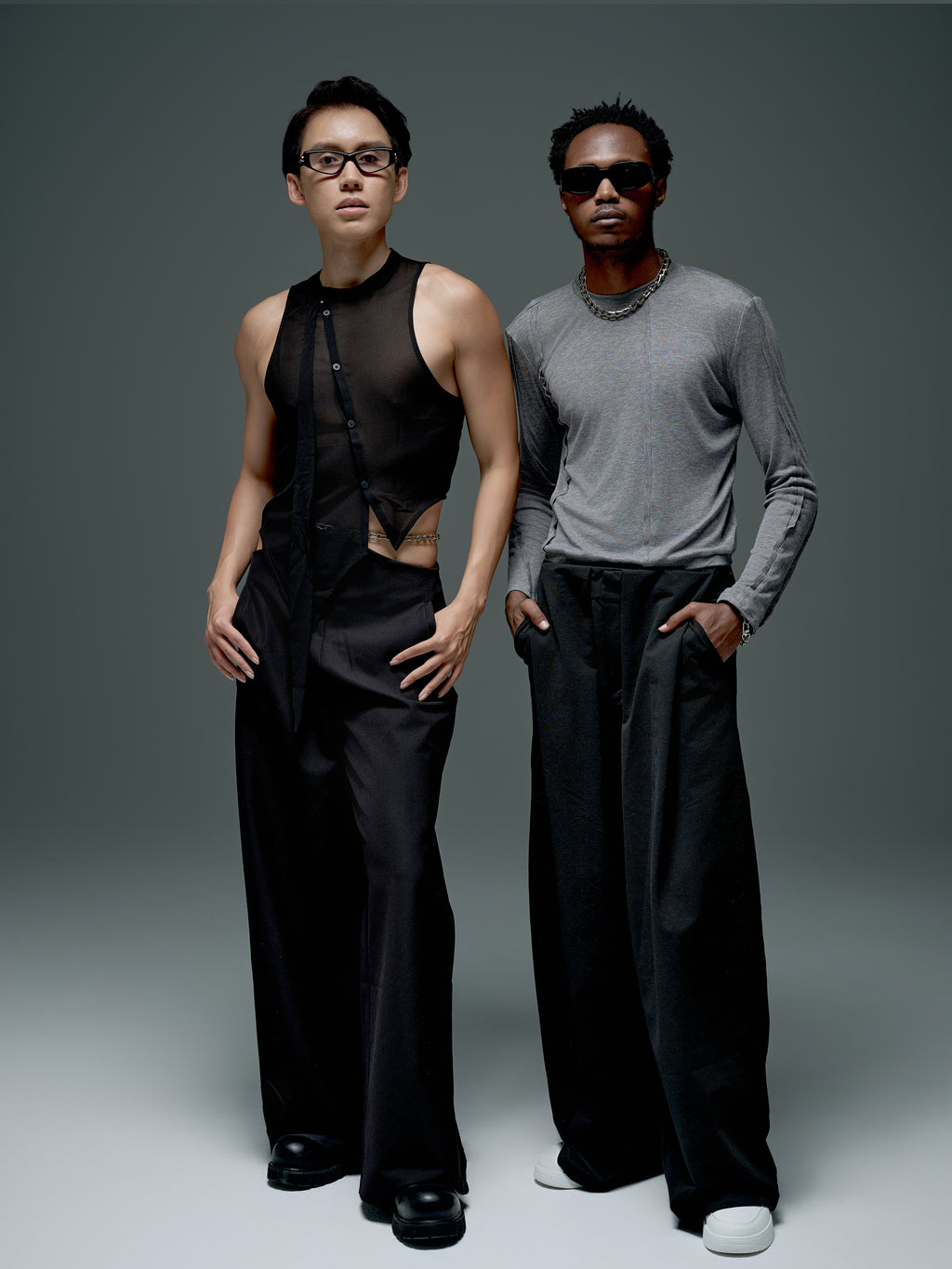 Chiffon Buttoned Wrap - YHONE