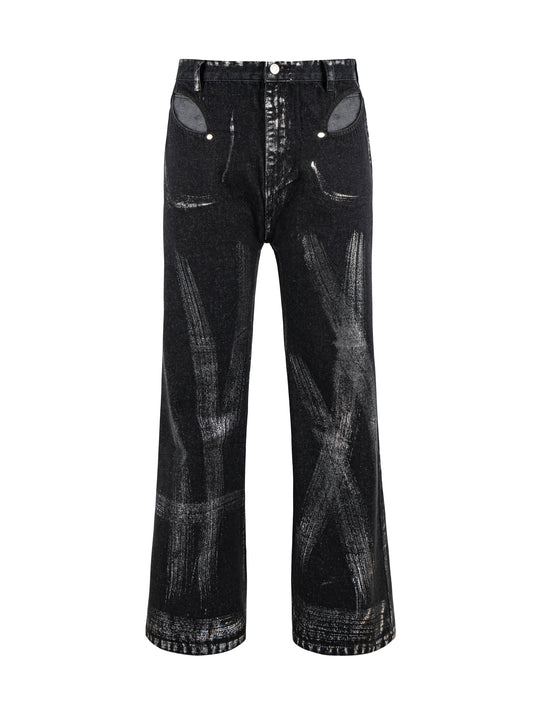 Silver Cutout Trousers