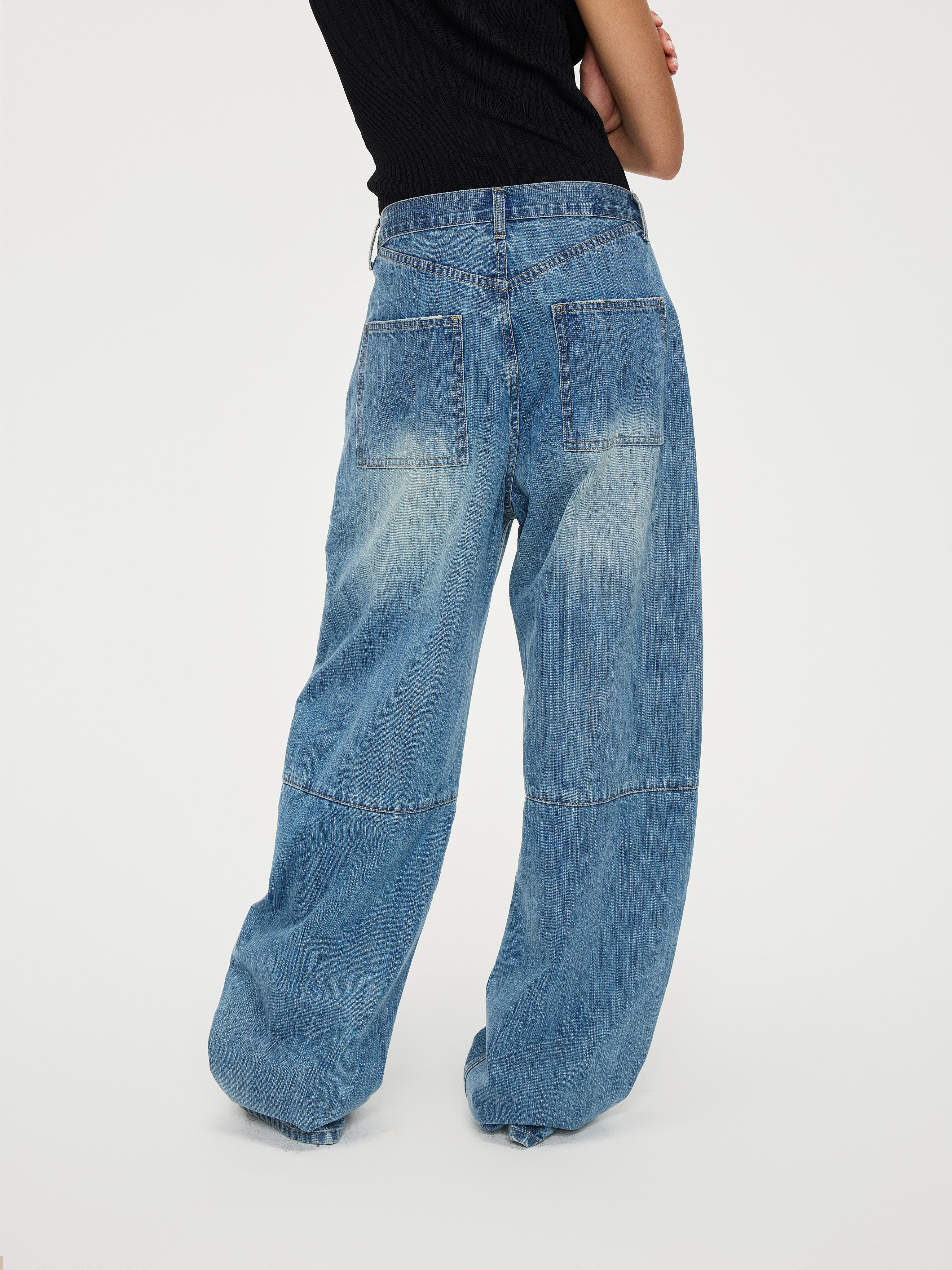 Twisted Denim Pants - YHONE