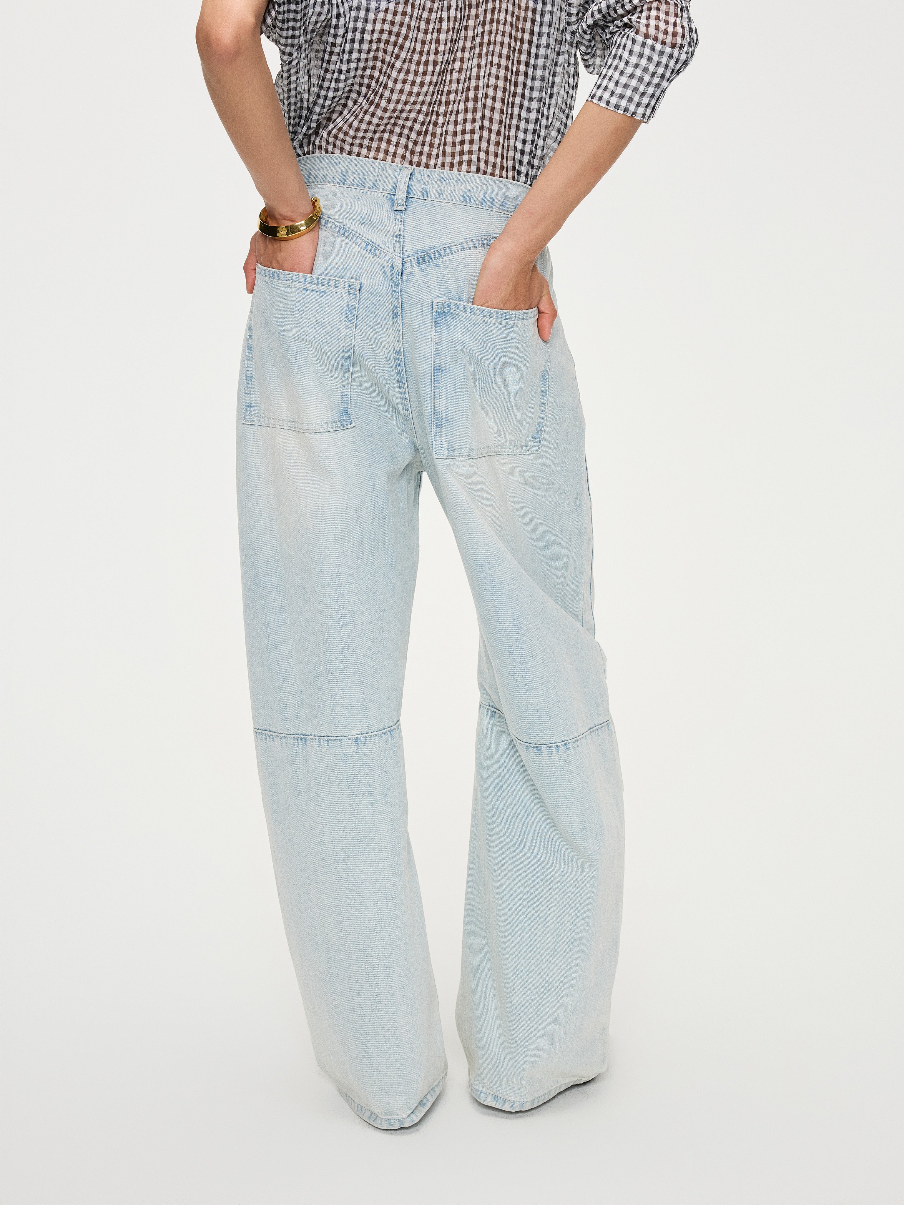 Light Twisted Denim Pants - YHONE