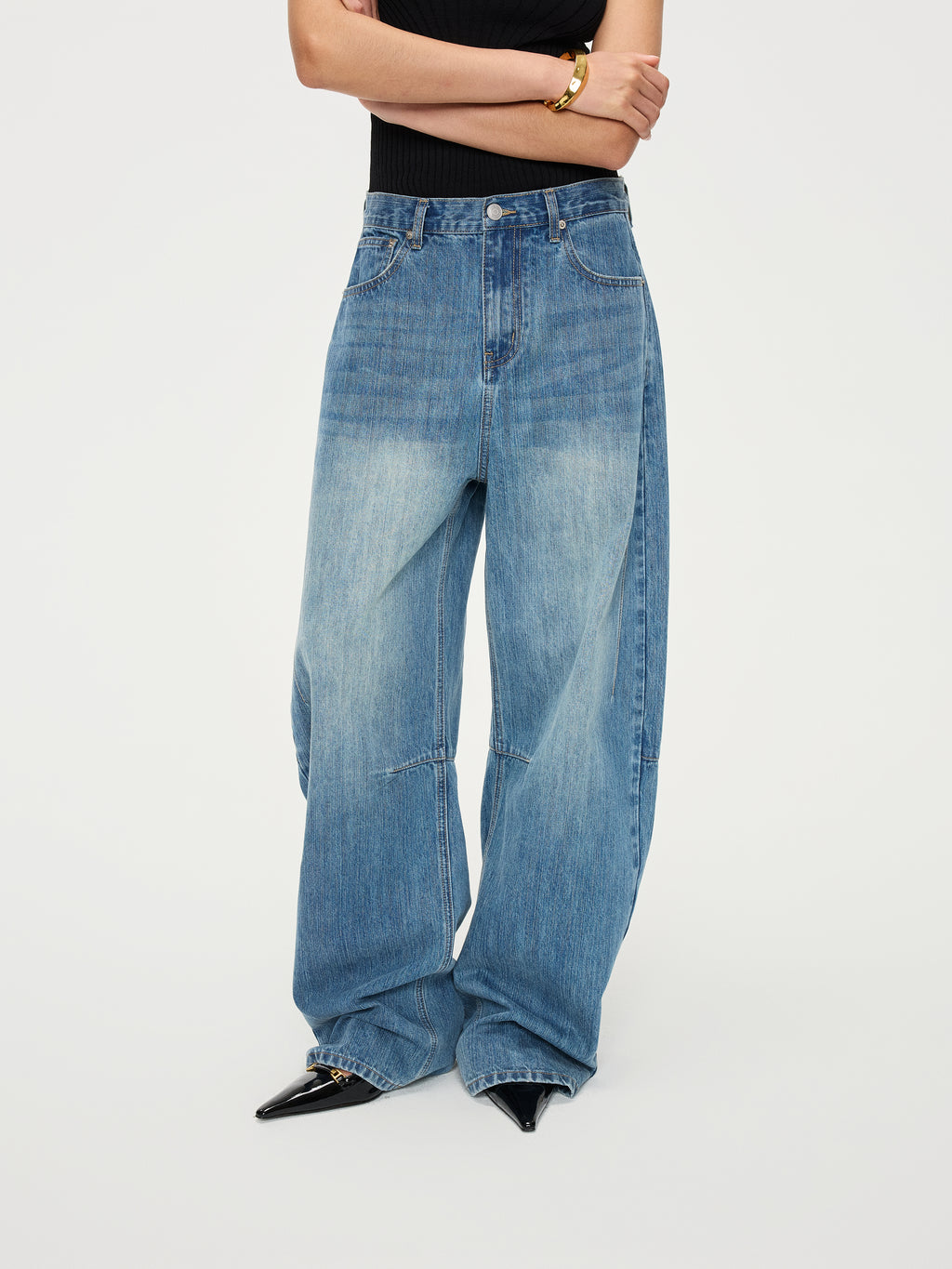 Twisted Denim Pants - YHONE