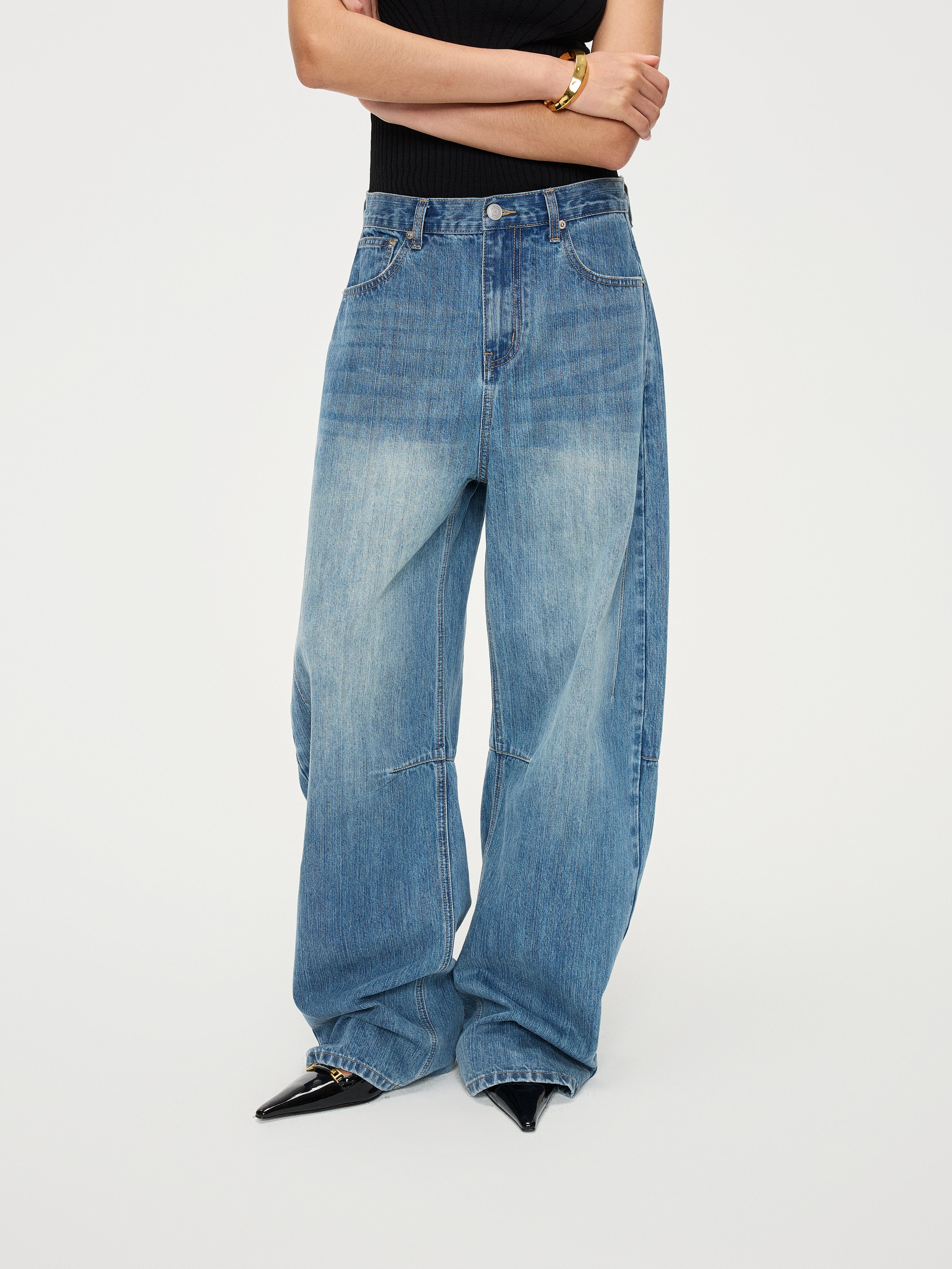 Twisted Denim Pants - YHONE