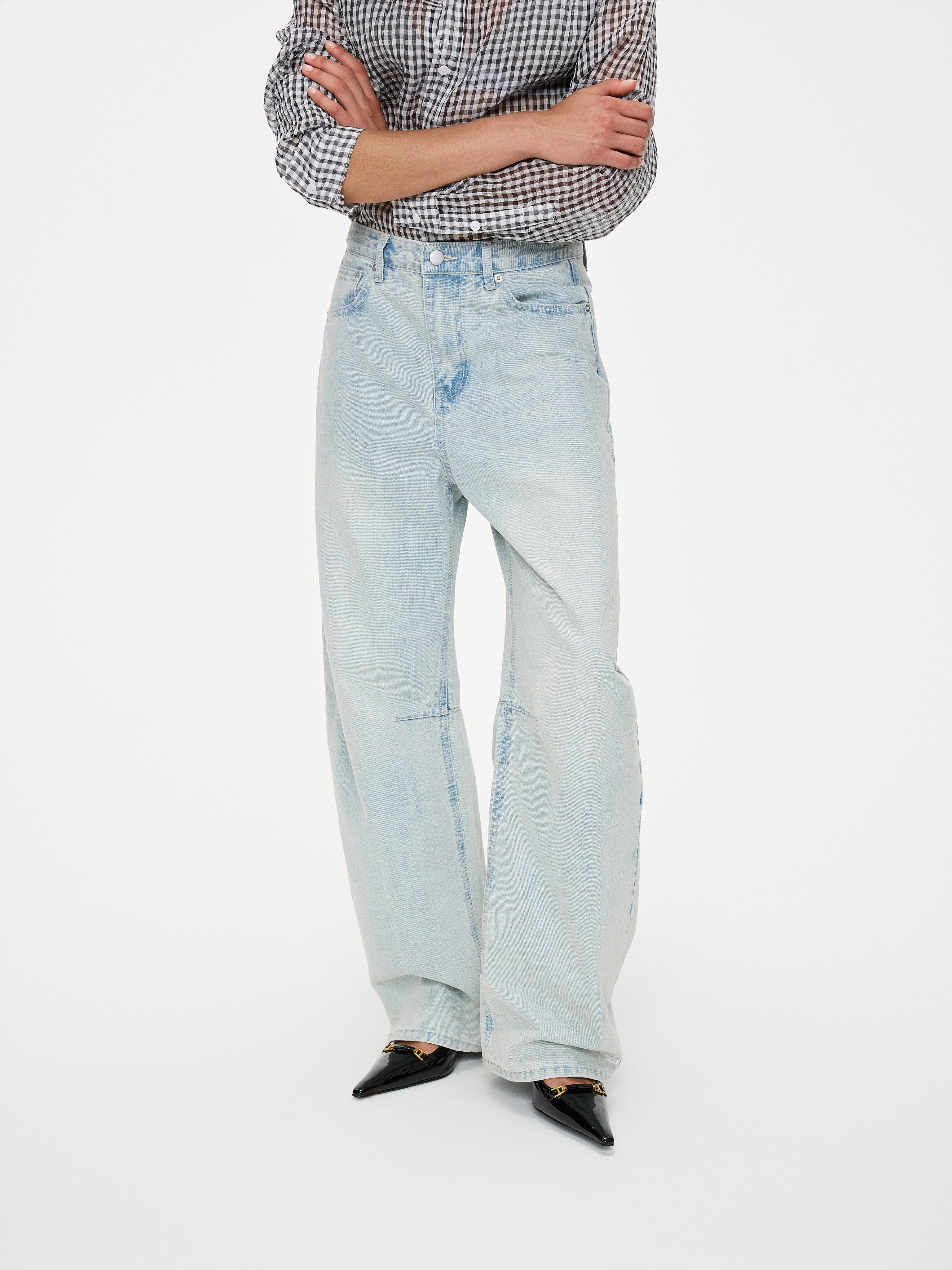 Light Twisted Denim Pants - YHONE