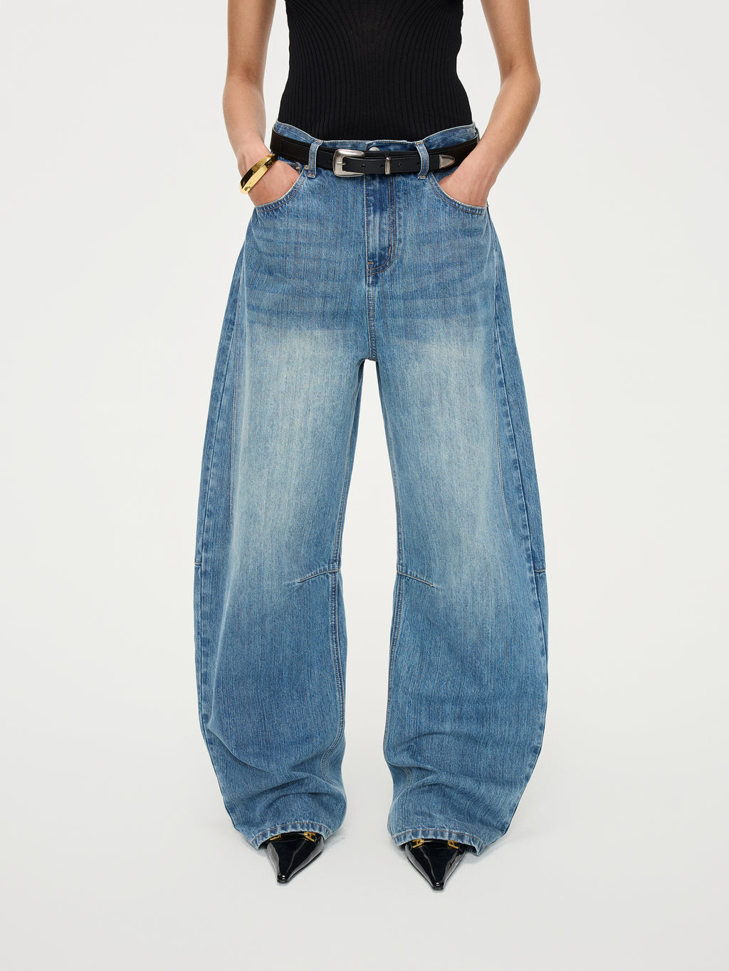 Twisted Denim Pants - YHONE