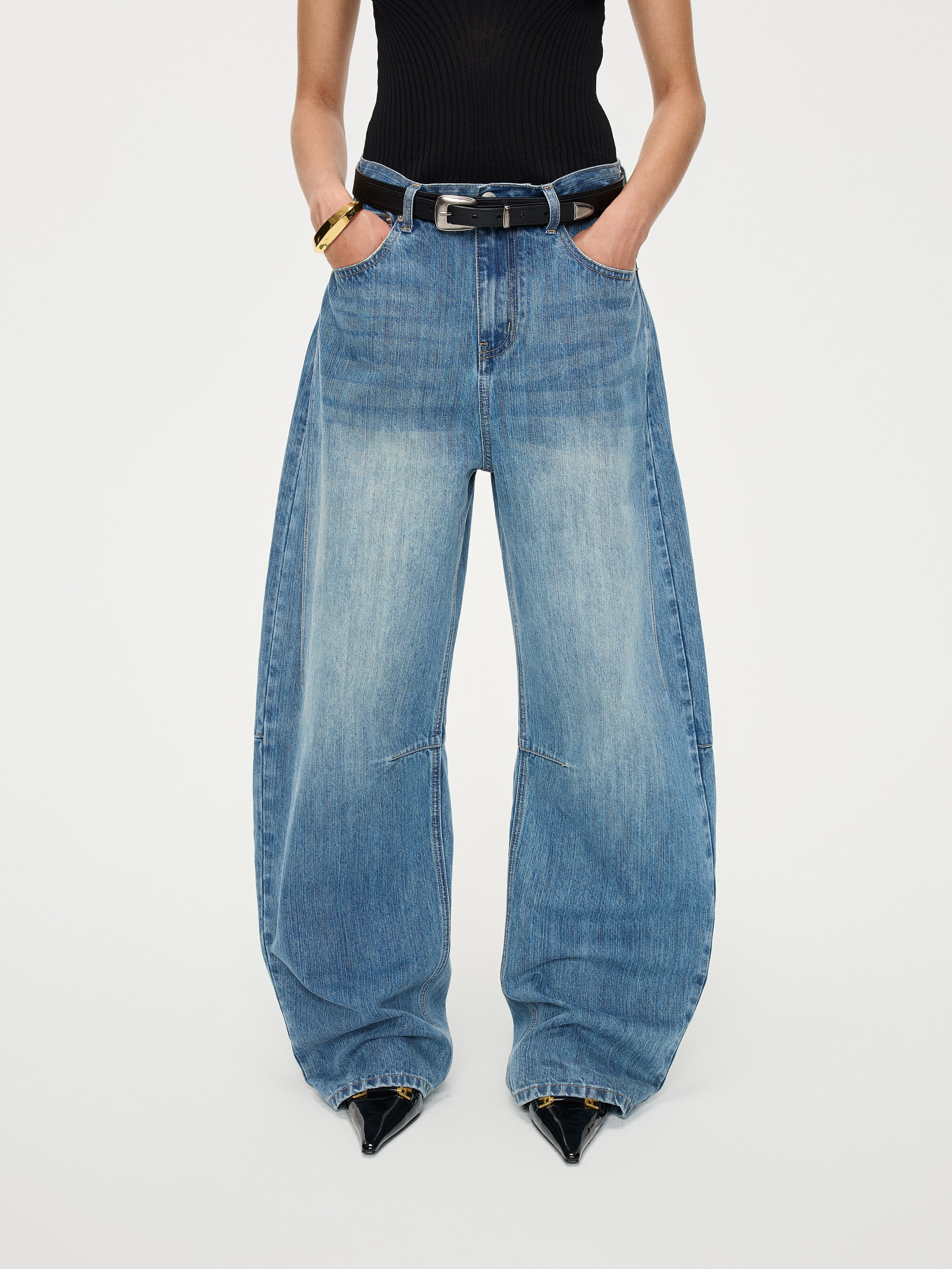 Twisted Denim Pants - YHONE