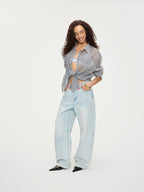 Light Twisted Denim Pants - YHONE