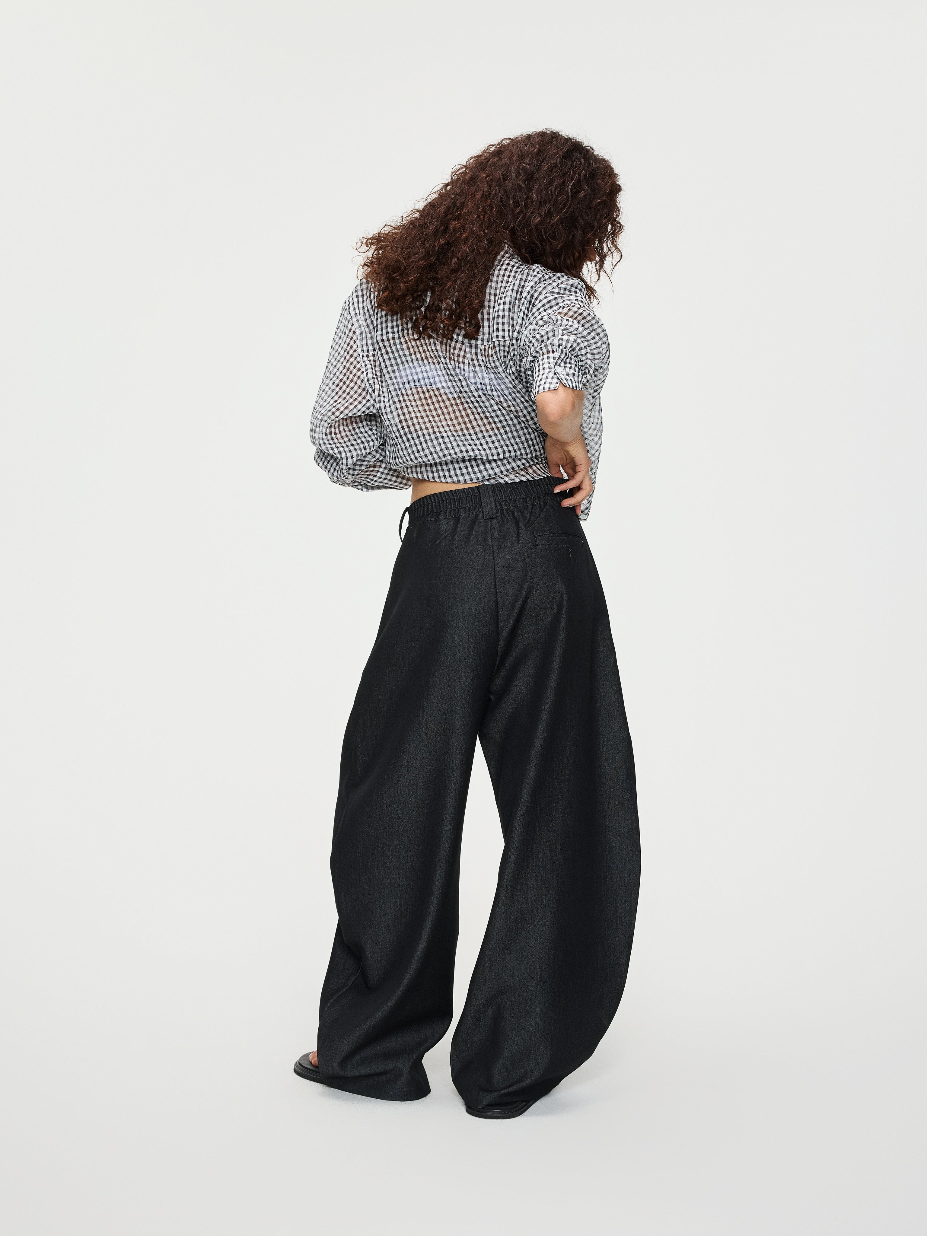 Black Bold Pants-Womens - YHONE