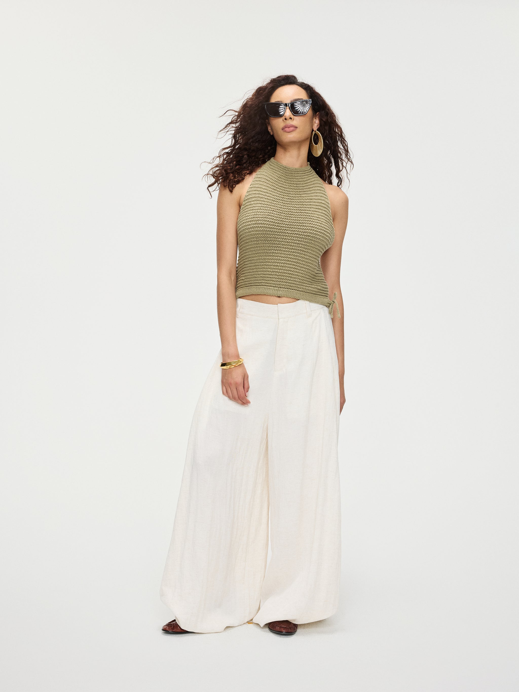 Draped Pleated Pants - YHONE
