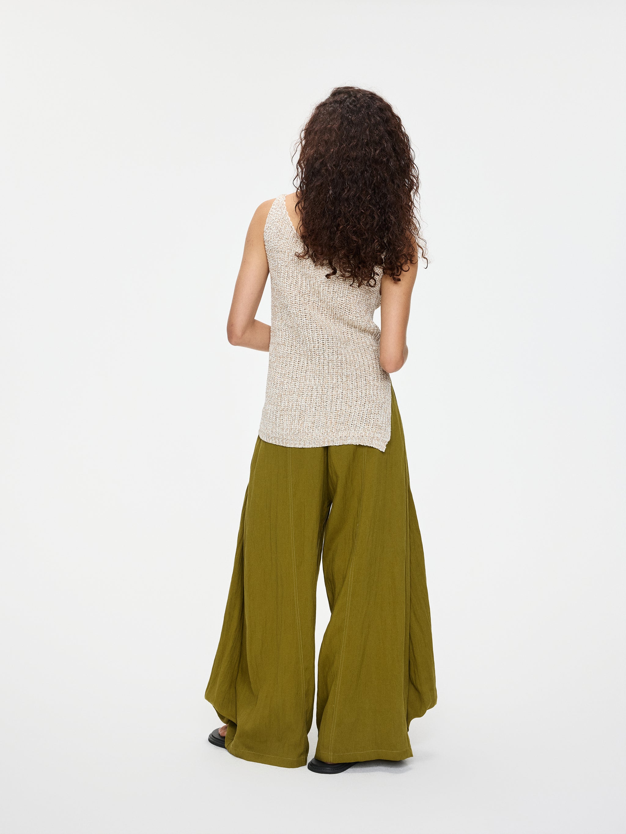 Draped Pleated Pants - YHONE