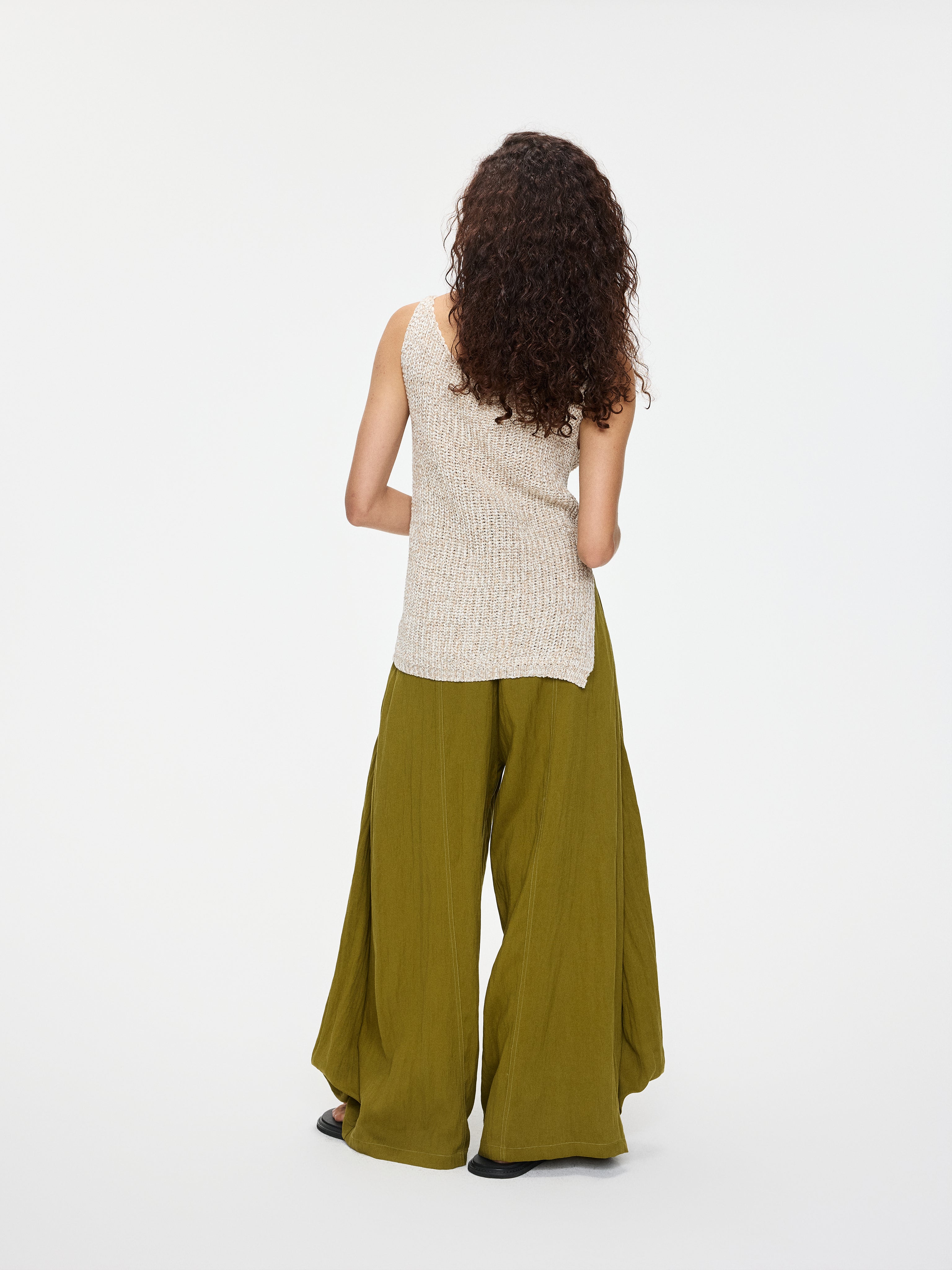 Draped Pleated Pants - YHONE