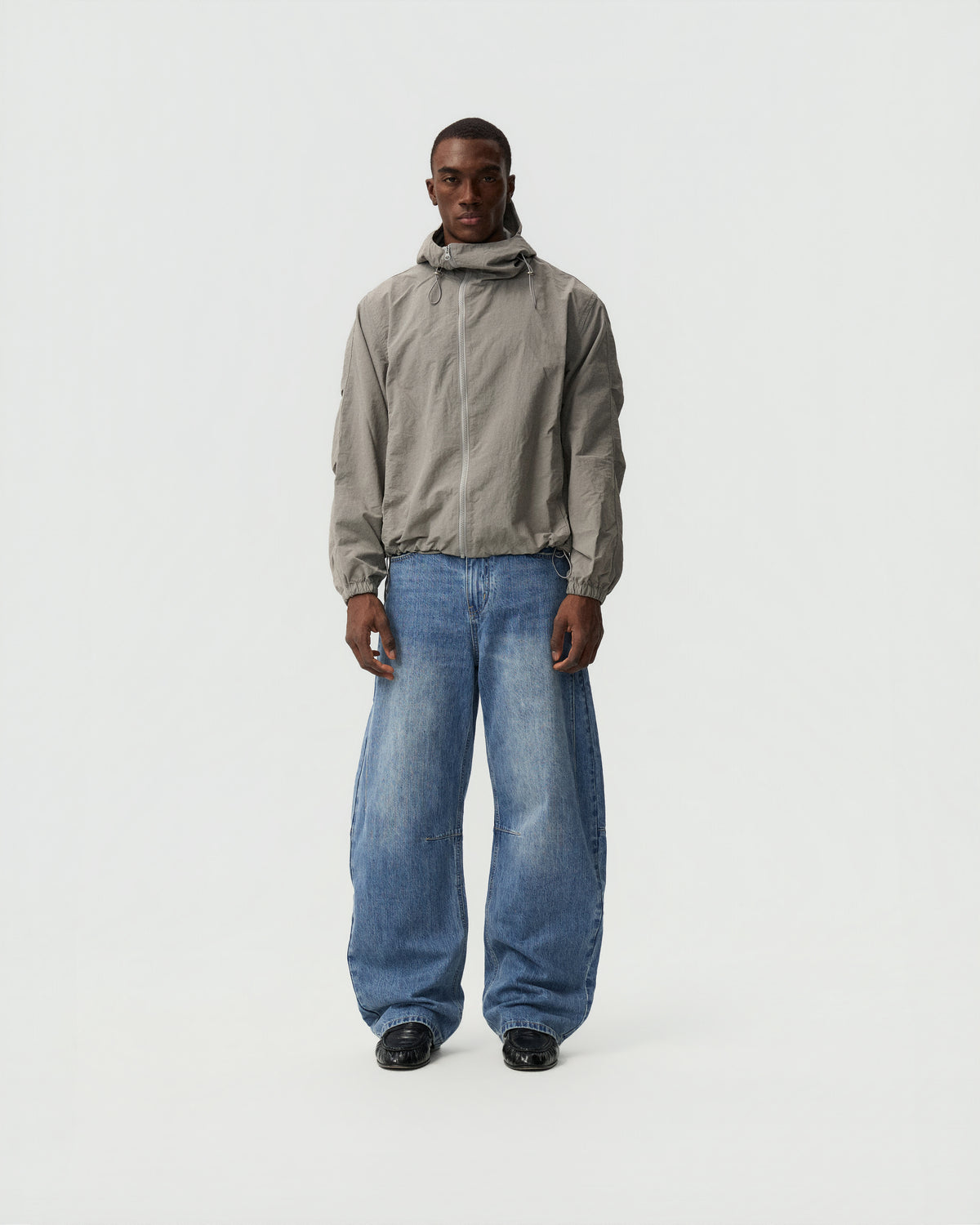 Twisted Denim Pants — styling view