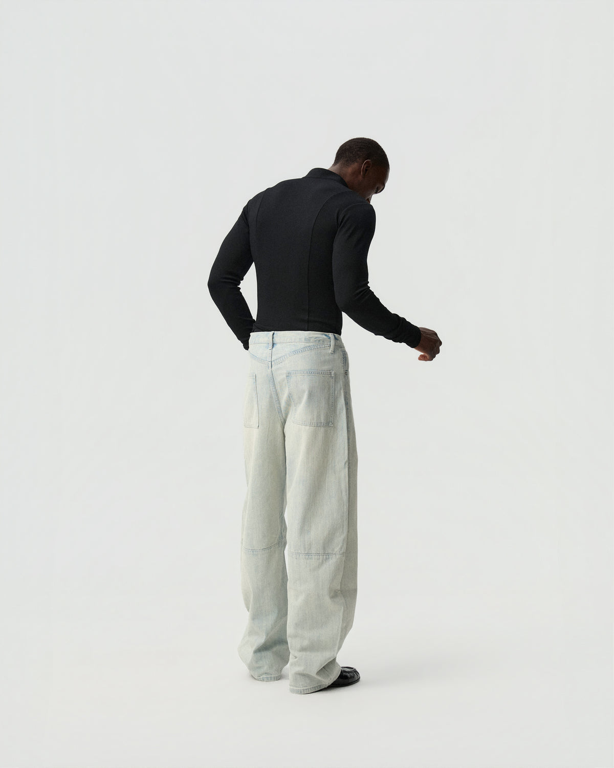 Light Twisted Denim Pants — styling view