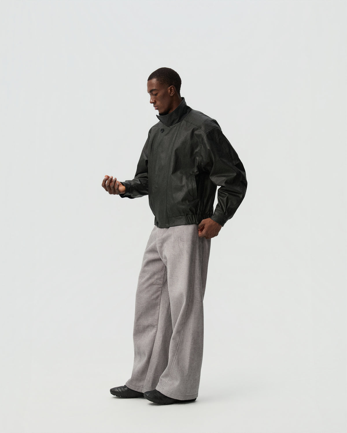 Wide Corduroy Pants — styling view