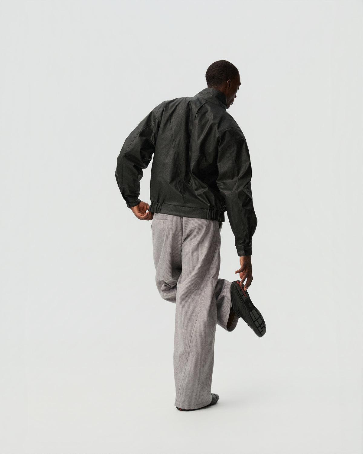 Wide Corduroy Pants — styling view