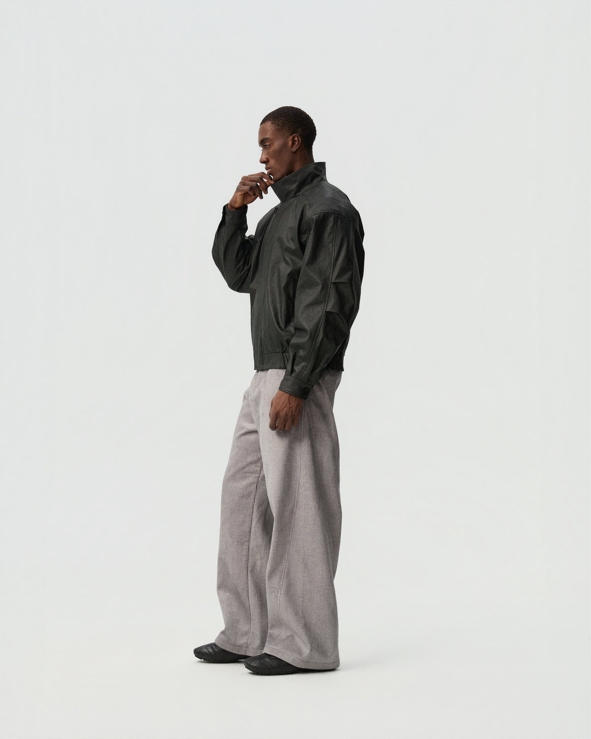 Wide Corduroy Pants — styling view