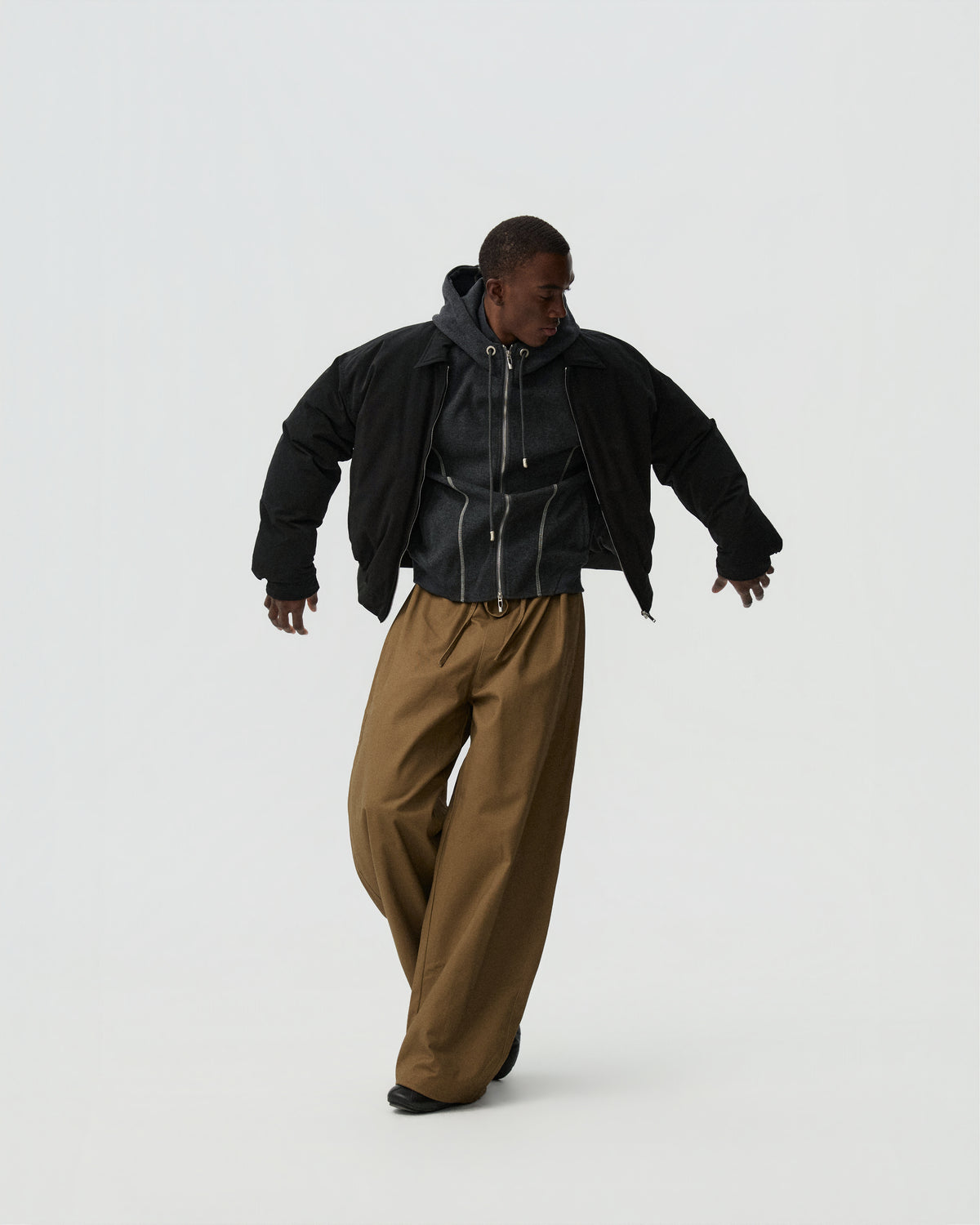 Wide Frame Cargo Pants — styling view