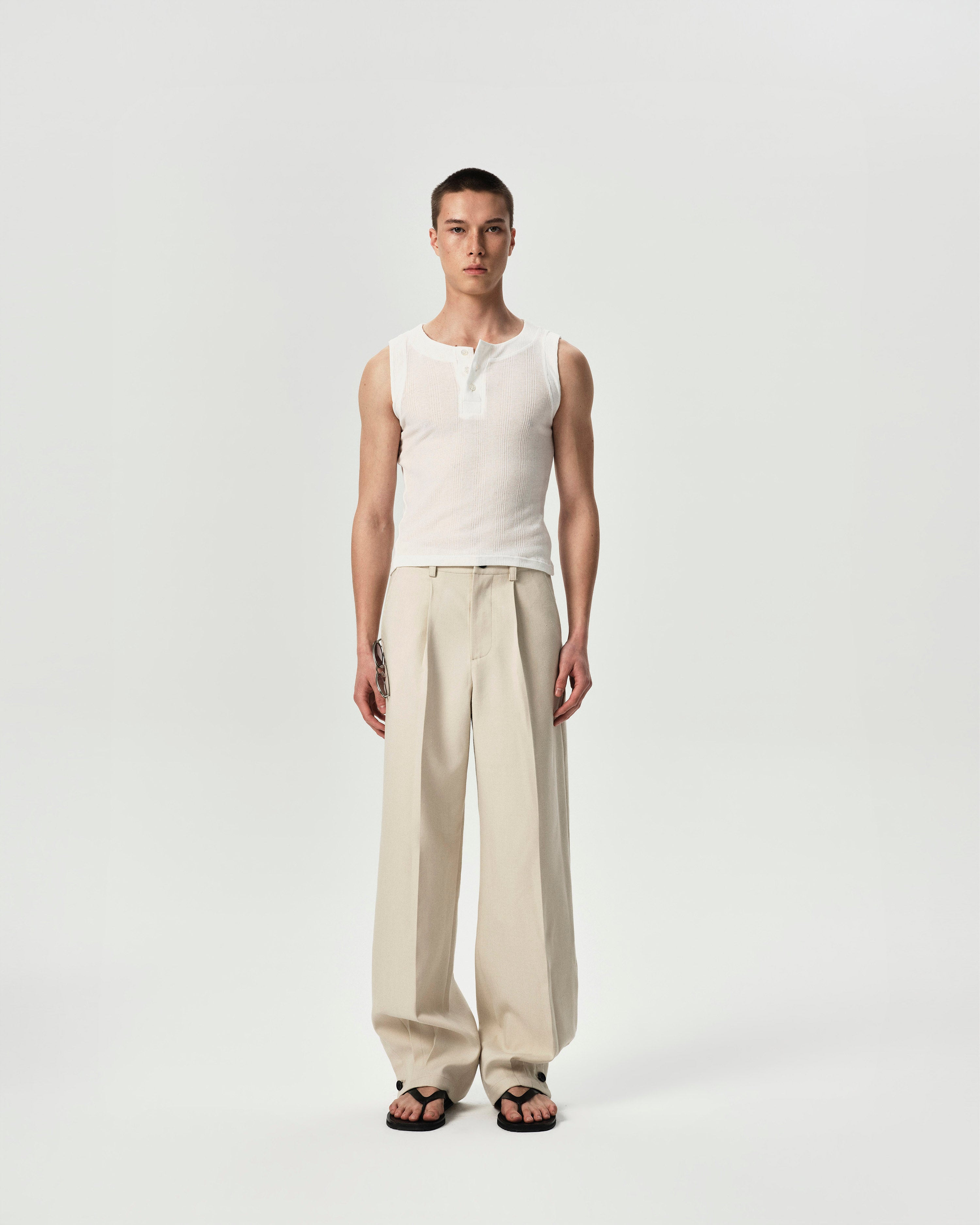 Cuff Trousers in Lightkhaki