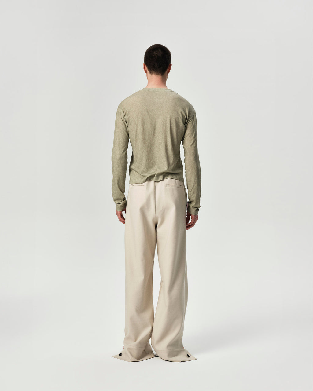 Cuff Trousers in Lightkhaki