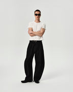 Angle Cropped Tee in Black