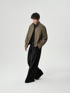 Triple-Pleat Wide Trousers