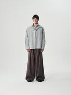 Triple-Pleat Wide Trousers