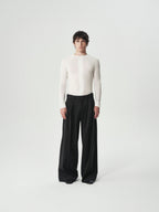 Triple-Pleat Wide Trousers, main view