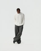 Pleated Barrel Trousers — styling view