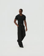 Single-Pleat Tapered Trousers — styling view
