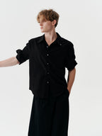 Echo Fold Shirt in Black
